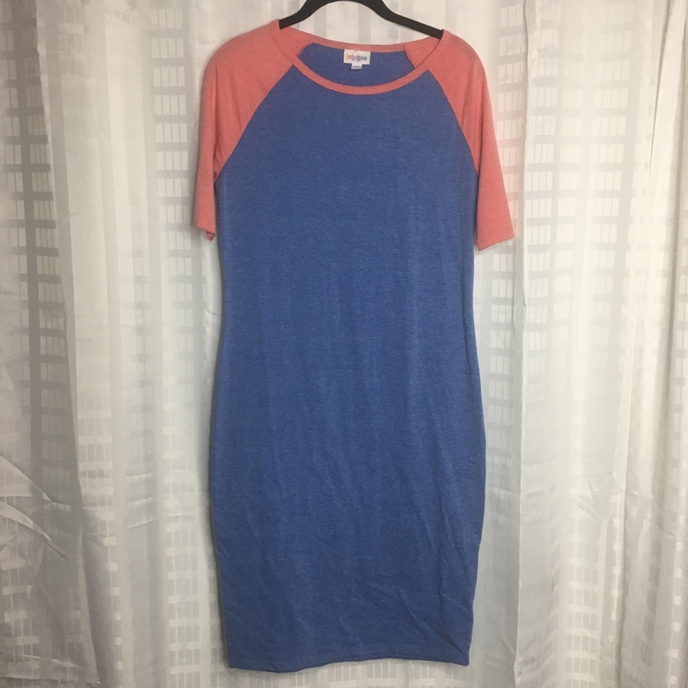 LulaRoe Julia T Shirt Dress Size S Raglan Baseball